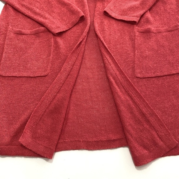 J. Jill Linen-blend Open Knit Cardigan Sweater Duster Large Longline Lagenlook - Picture 8 of 14